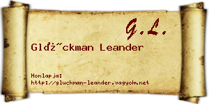 Glückman Leander névjegykártya